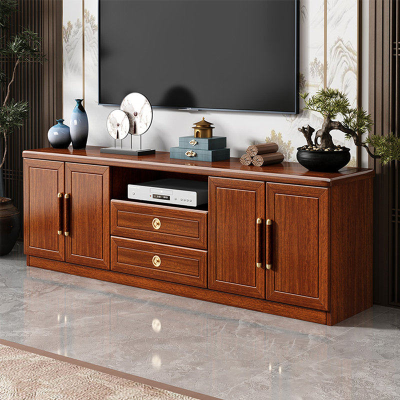 Solid wood retro style home TV stand